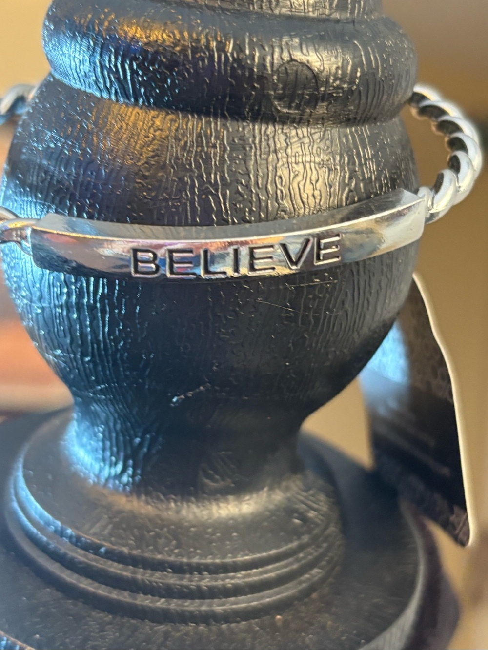 BELIEVE Silver tone Inspirational Bracelet
